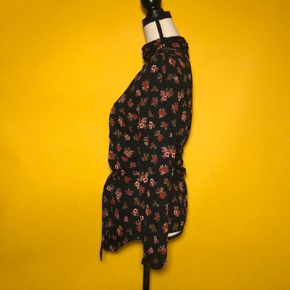 🟠 ZARA 🟠 band collar floral print blouse - Picture 2 of 9